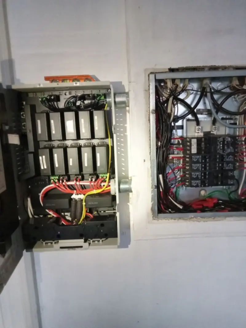 Electrical panel upgrade completed for Security Camera Wiring in Port Jefferson